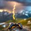 Firefly thunder hits game controller, hight alpine terrain 46194